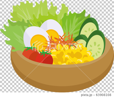 新鮮なサラダのイメージイラストのイラスト素材