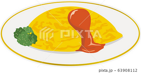 オムライスのイメージイラストのイラスト素材 オムライスのイメージイラストのイラスト素材