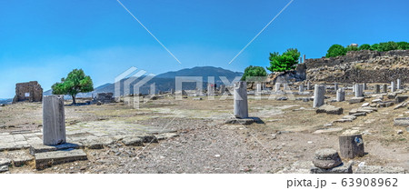 Agora in the Pergamon Ancient City, Turkey Agora in the Pergamon Ancient City, Turkey 63908962