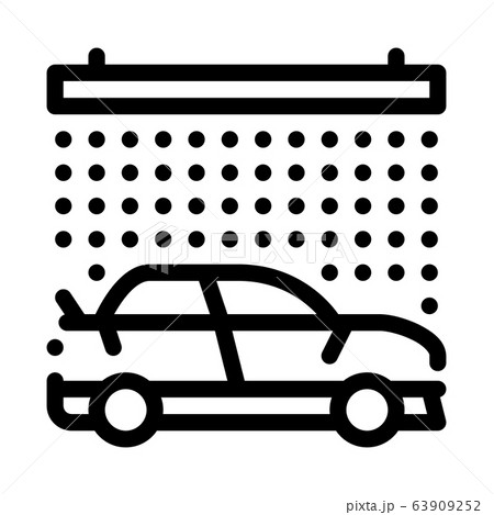 continuous car wash icon vector outline illustration 63909252