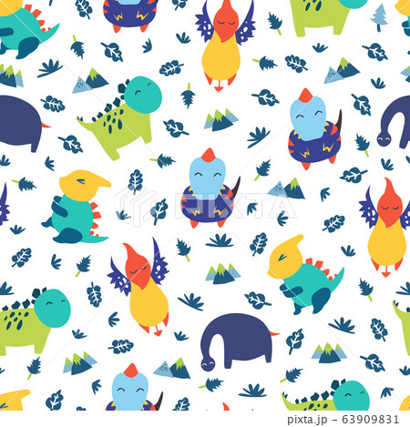 Dinosaurs seamless pattern for kids, Creative 63909831