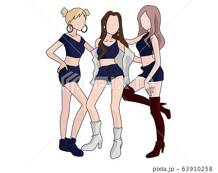 K Pop Idol Style With Main Line Stock Illustration 63910258 Pixta
