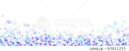 青い花のさわやかな背景イラストのイラスト素材