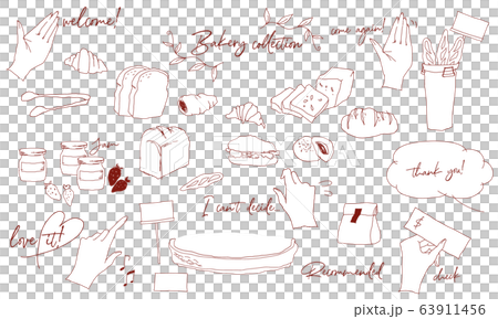 パン屋のベクターイラスト素材セット パン屋のベクターイラスト素材セット 63911456