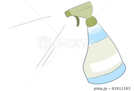 アルコール除菌スプレーを吹き付けるイラスト アルコール除菌スプレーを吹き付けるイラスト 63911565