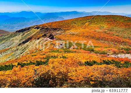 栗駒山紅葉神の絨毯天狗岩 63911777