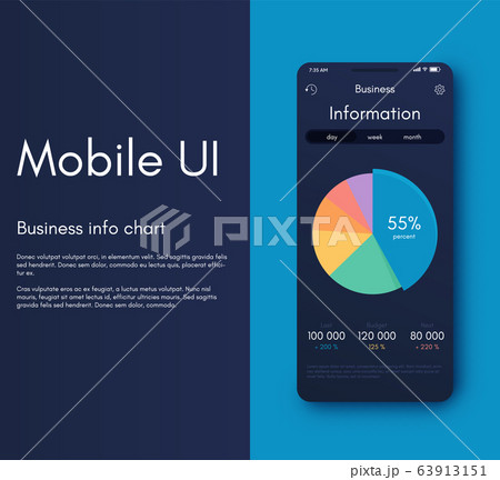 Mobile Application Interface Ui Design Vectorのイラスト素材