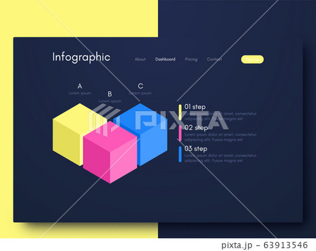 Vector graphic infographics. Template for creating Vector graphic infographics. Template for creating 63913546