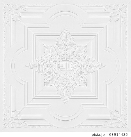 Patterns on the ceiling gypsum sheets. 63914486