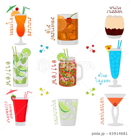 Vector illustration for sweet alcohol cocktail in Vector illustration for sweet alcohol cocktail in 63914681