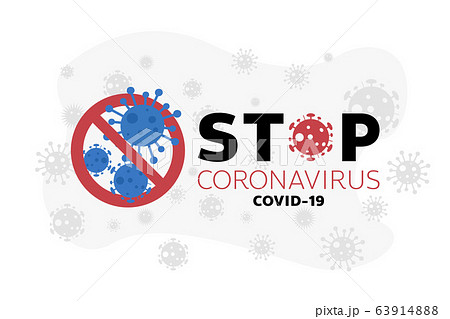 Sign Caution Coronavirus Stop Banner 63914888