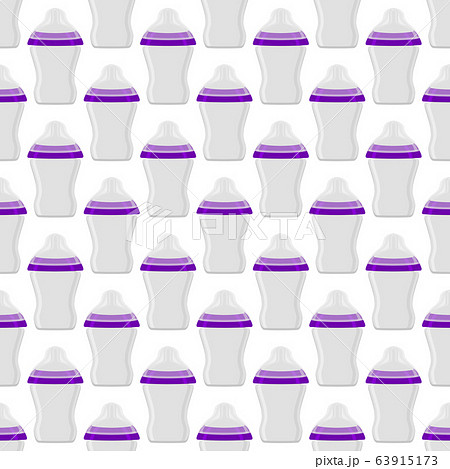 kit baby milk in clear bottle with rubber pacifier 63915173