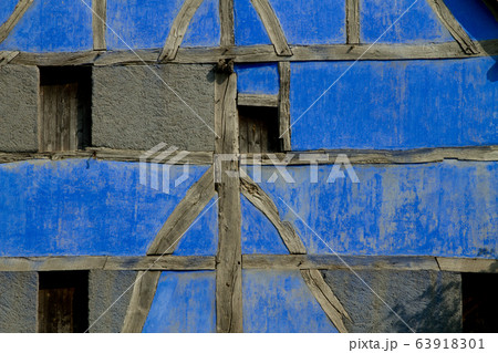 Half timbered house details at the ecomusee in Half timbered house details at the ecomusee in 63918301
