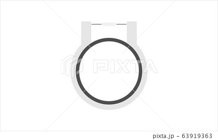 Cross Stitch Hoop Icon, Frame Hoop For Needle Work, Embroidery Hoop Vector Art Illustration	 63919363