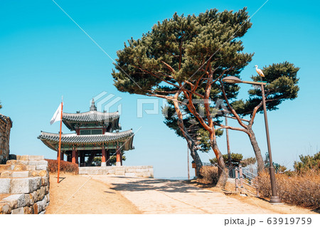 Hwaseong Fortress Seojangdae, Korean traditional architecture in Suwon, Korea 63919759