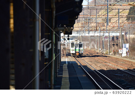 早春の北海道登別市JR登別駅を発着する普通列車の風景を撮影 早春の北海道登別市JR登別駅を発着する普通列車の風景を撮影 63920222