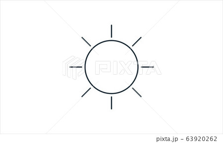 Summer symbol sun modern icon sunny circle shape vector illustration. Summer symbol sun modern icon sunny circle shape vector illustration. 63920262