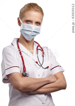 Medical staff with a face mask Medical staff with a face mask 63920312