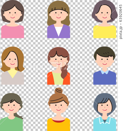 女人的微笑圖標集 63920645