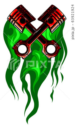 Two crossed Pistons vector illustration design art 63921924