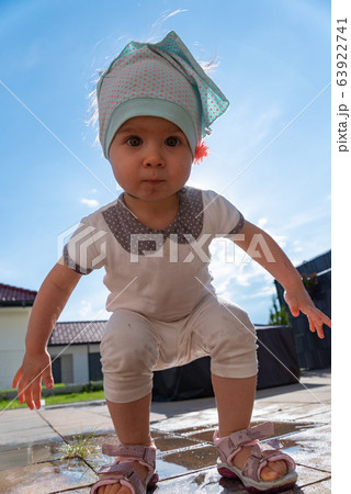 Portrait of very sweet little child with big eyes. 63922741