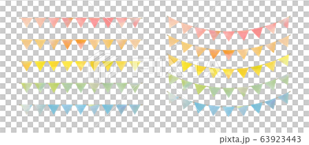 Set of watercolor texture garland - Stock Illustration [63923443] - PIXTA
