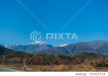 常念岳：豊科大天井岳線より撮影　　安曇野市堀金 63923724