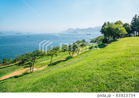 Sea and nature landscape in Tongyeong Yi Sun-sin park, Korea 63923734