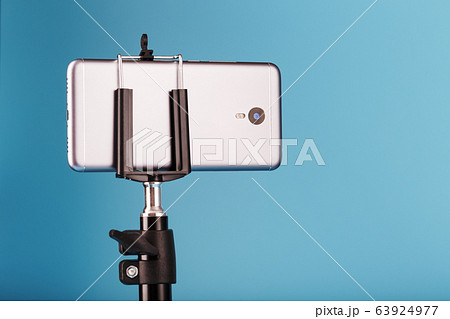 Smartphone on a tripod as a photo-video camera on 63924977
