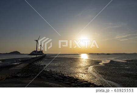 写真 弾道項 夕焼け 63925553
