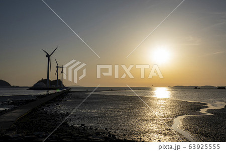 写真 弾道項 夕焼け 63925555