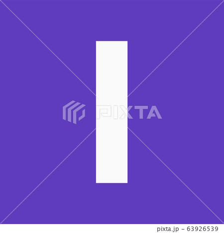 letter I cut out from white paper letter I cut out from white paper 63926539