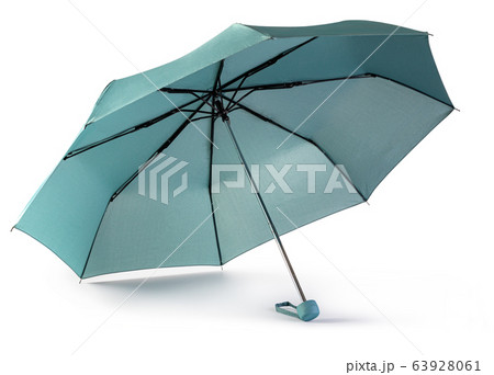 Blue umbrella on white background 63928061