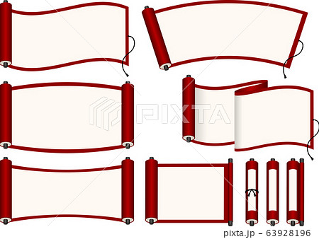 巻物のイラスト素材集 巻物のイラスト素材集 63928196