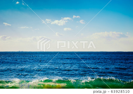 Haeundae beach under blue sky in Busan, Korea 63928510