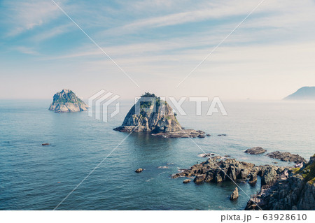 Oryukdo islands with blue ocean in Busan, Korea Oryukdo islands with blue ocean in Busan, Korea 63928610