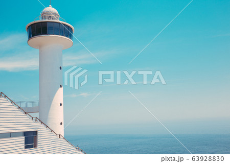 view of Taejongdae lighthouse and sea in Busan, Korea 63928830