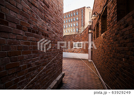 Brick wall alley in Seoul, Korea 63929249