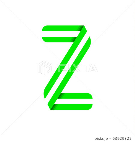 Striped font, modern trendy alphabet, letter Z 63929325
