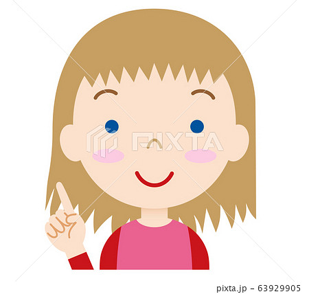 指差しで説明する白人の少女 63929905