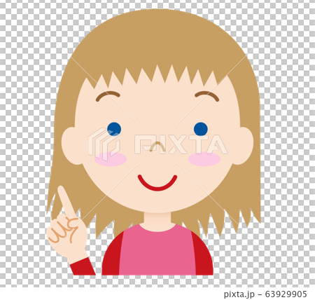 指差しで説明する白人の少女 63929905