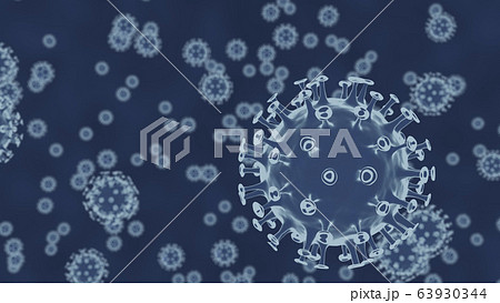 ウイルスの顕微鏡画像 63930344