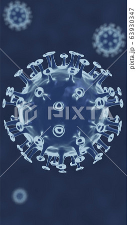 ウイルスの顕微鏡画像 63930347