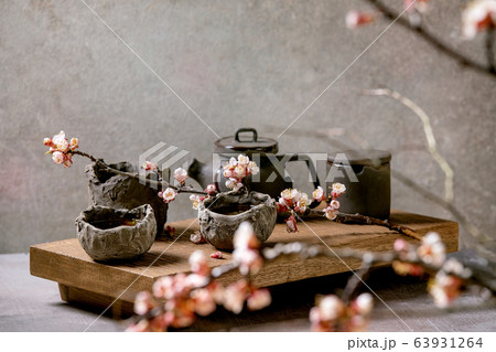 Tea drinking wabi sabi style Tea drinking wabi sabi style 63931264