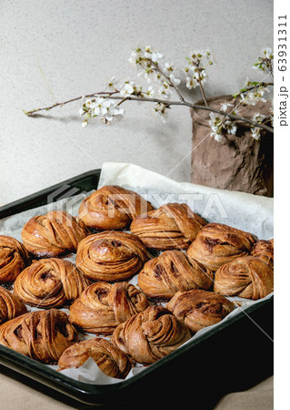Swedish cinnamon sweet buns 63931311