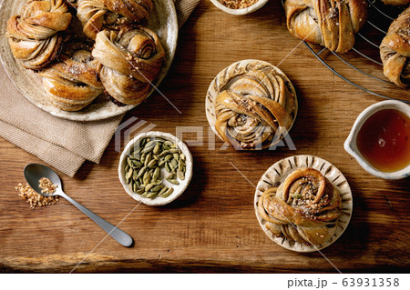Swedish cardamom buns Kanelbulle 63931358