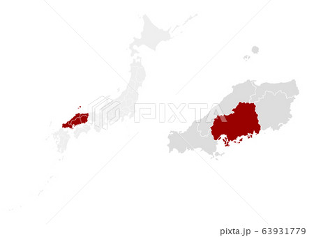 【広島県】 中国地方 日本 【広島県】 中国地方 日本 63931779