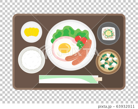 Illustration of morning set meal 63932011