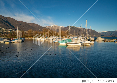 Day view of Ascona port 63932043
