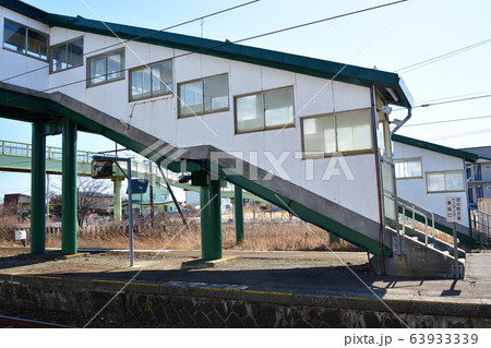早春の北海道白老町JR萩野駅の風景を撮影 63933339